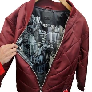 TheVeryWarm (!) Winter Puffer Jacket in Burgundy, Men Size M